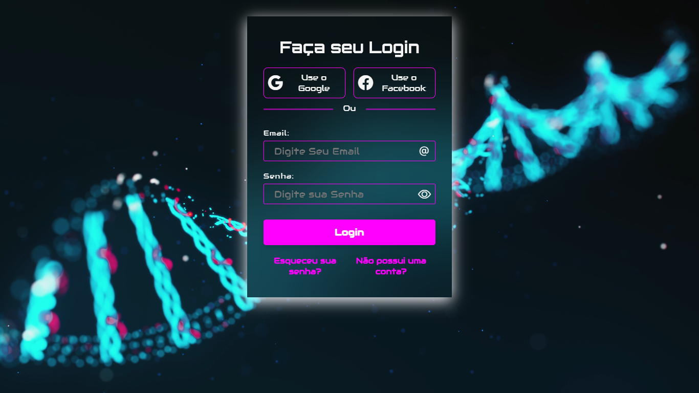 Projeto Login Futurista